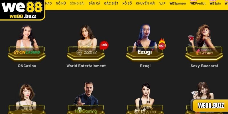 Casino WE88 đầu tư ván đấu kịch tính, minh bạch